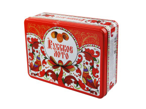 Настольная игра: Лото Русское Узоры (жестяная коробка)