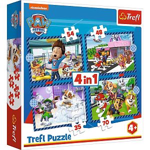 Пазл Trefl 35#48#54#70 деталей: Щенячий патруль. Собаки в деле