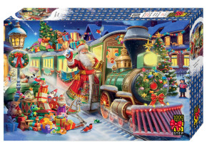 Пазл Step puzzle 1000 деталей: Поезд Деда Мороза