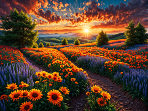 Пазл деревянный Алма 500 деталей Волшебство природы. Цветущее поле