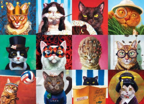 Пазл Eurographics 1000 деталей: Смешные кошки, Lucia Heffernan