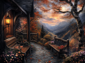 Пазл Алма мини 150 деталей. Дом в горах