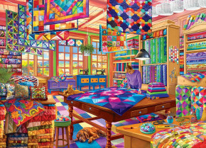 Пазл Eurographics 1000 деталей: Мастерская лоскутного шитья