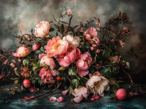 Пазл деревянный Алма 500 деталей Цветы и натюрморты. Пионы