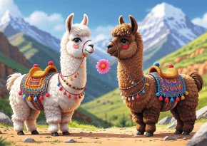 Пазл Trefl 200 деталей: Разноцветные ламы