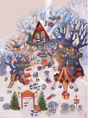 Пазл Pintoo 1200 деталей: Ю. Вайхичева. Домик на дереве для панд