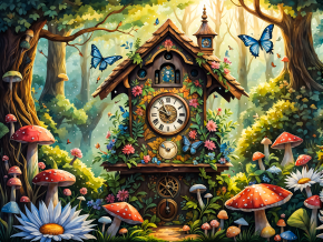 Пазл деревянный Алма 500 деталей Странное время. Грибное время